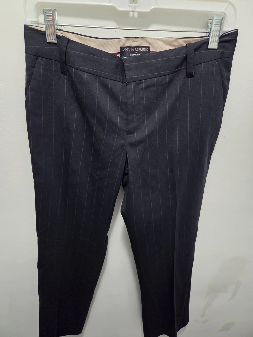 Banana Republic 2R Black Pinstripe Dress Pants
